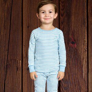 Kids Striped Pajama Set – Cotton Long Sleeve Top & Pants – Soft Comfortable